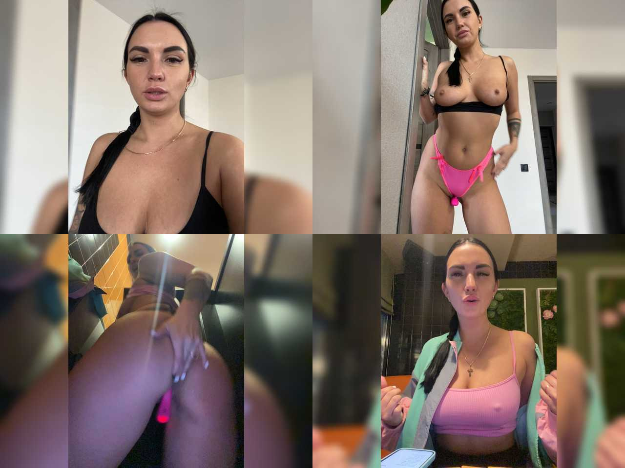 Cam Model KROSHKA_N Webcam Licking Medium Height Using Vibratoy Stripping